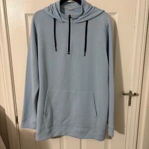 Swannie Hoodie Men X Large Quarter Zip Drawstring Pullover Jersey Performance